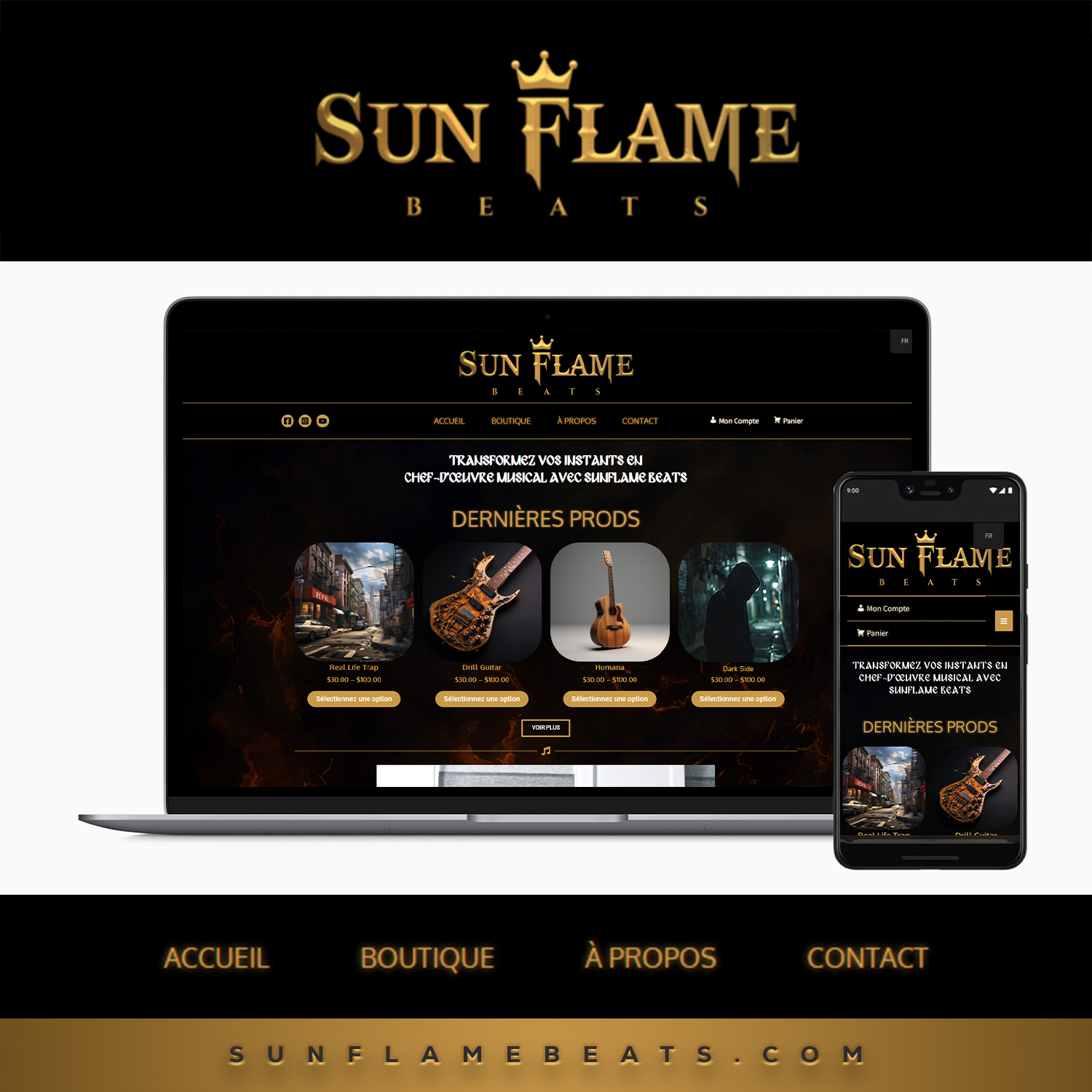 Screenshot of SunFlame Beats